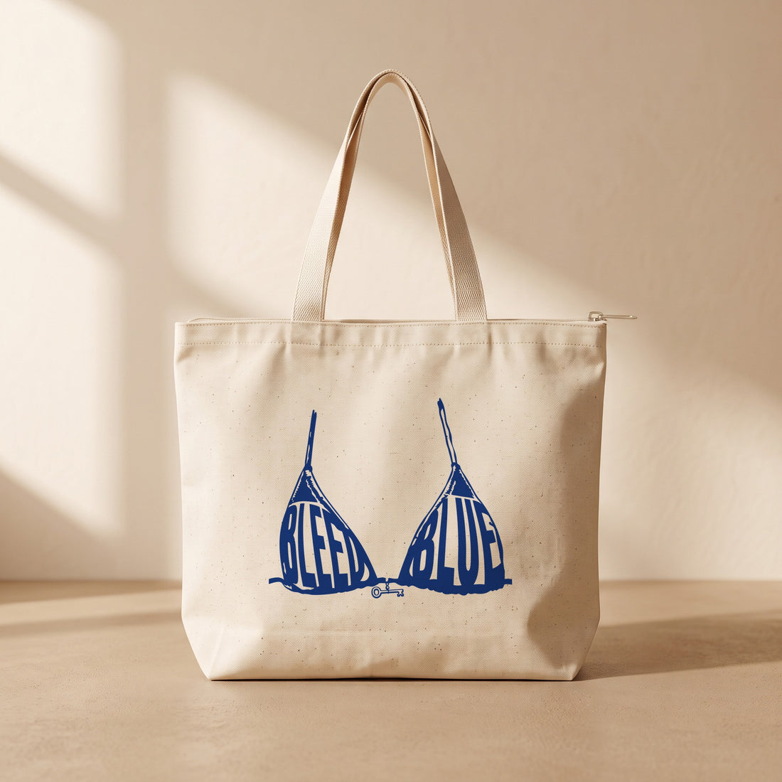 Bleed Blue - Fermuarlı Tote Bag