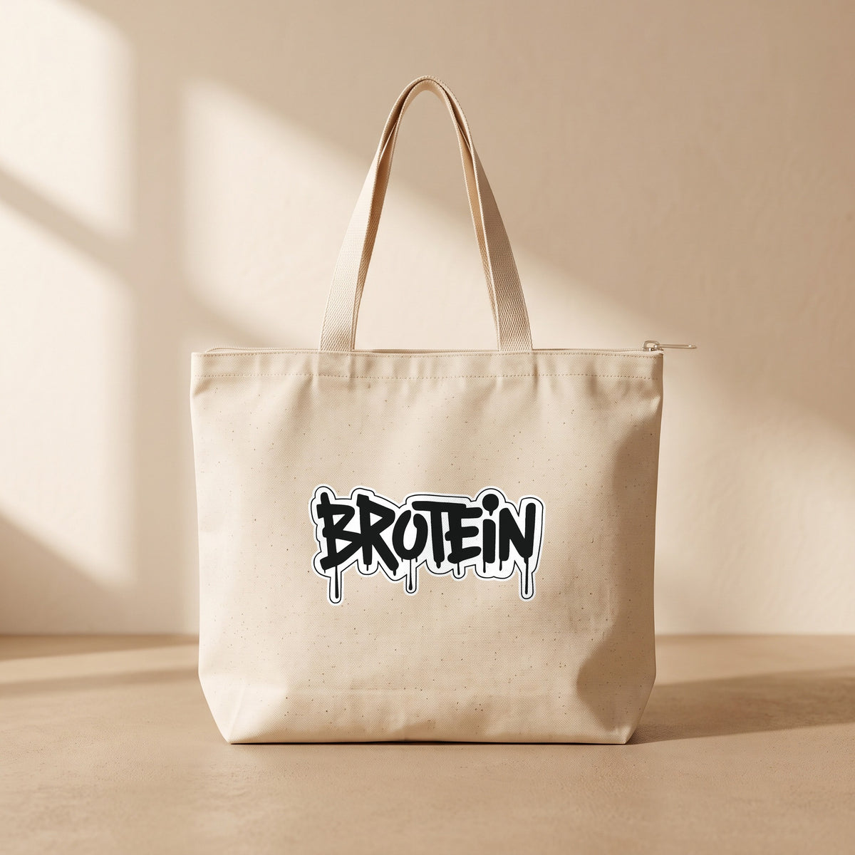 Brotein - Fermuarlı Tote Bag