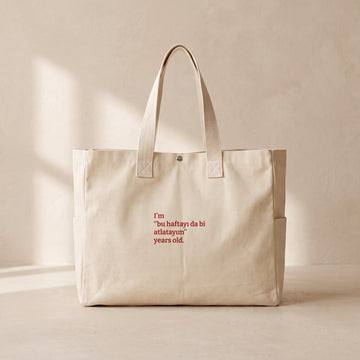 Bu haftayı da bi atlatayım - Çıtçıtlı Tote Bag