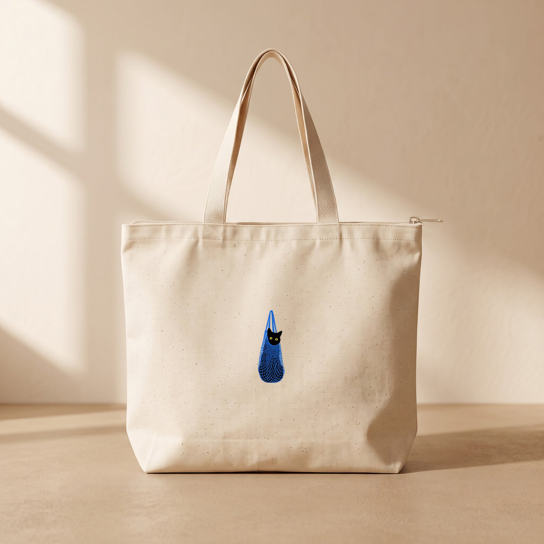 Cat Bag - Fermuarlı Tote Bag