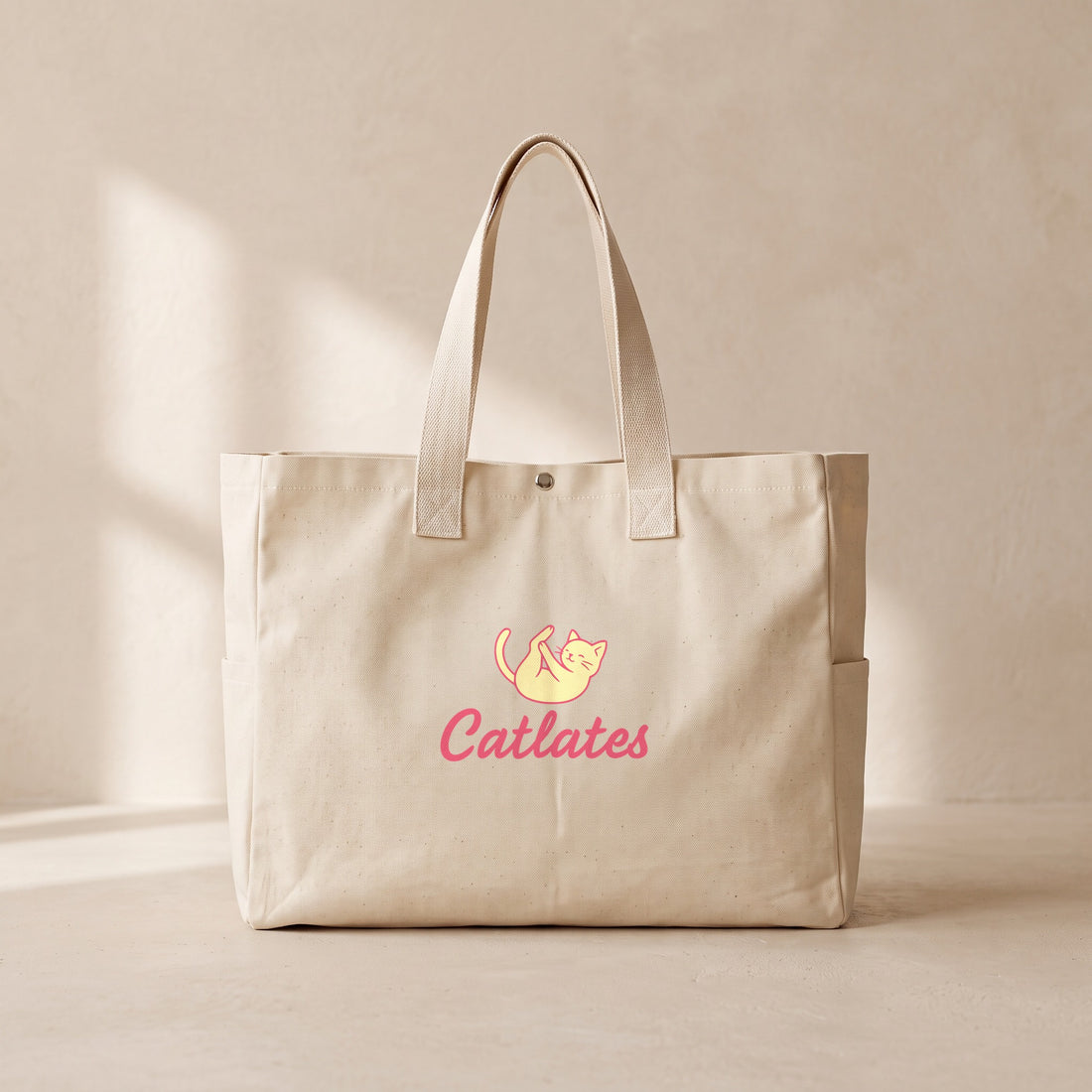 Catlates - Çıtçıtlı Tote Bag
