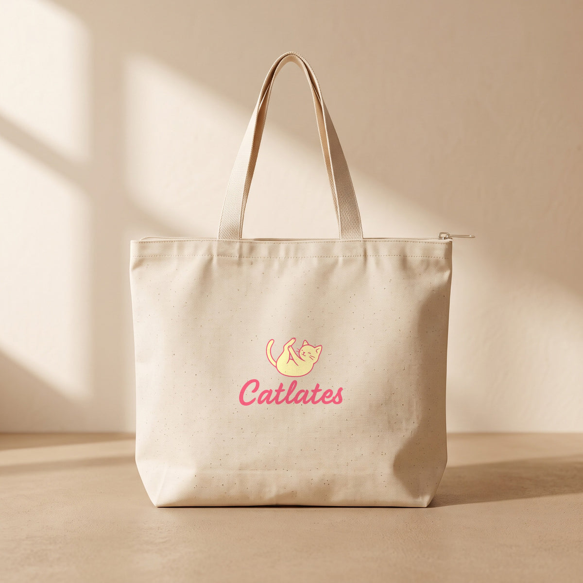 Catlates - Fermuarlı Tote Bag