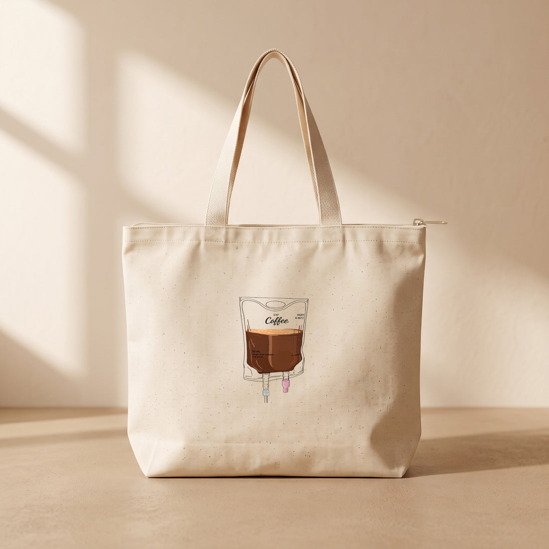 Coffee exp - Fermuarlı Tote Bag