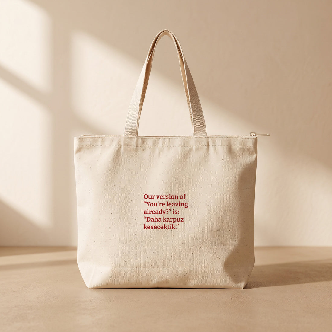 Daha karpuz kesecektik - Fermuarlı Tote Bag