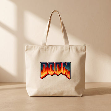 Doom - Fermuarlı Tote Bag
