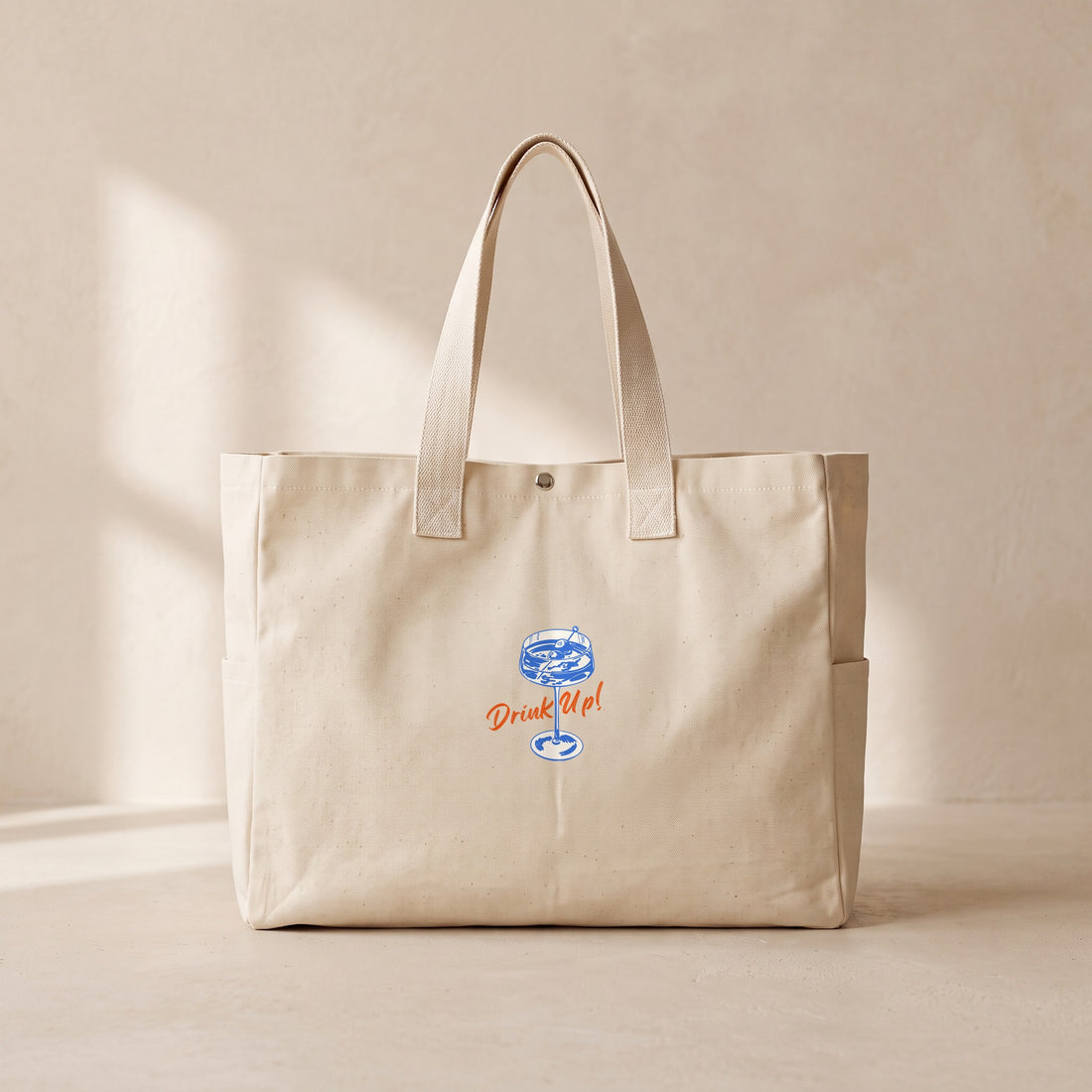 Drink Up - Çıtçıtlı Tote Bag