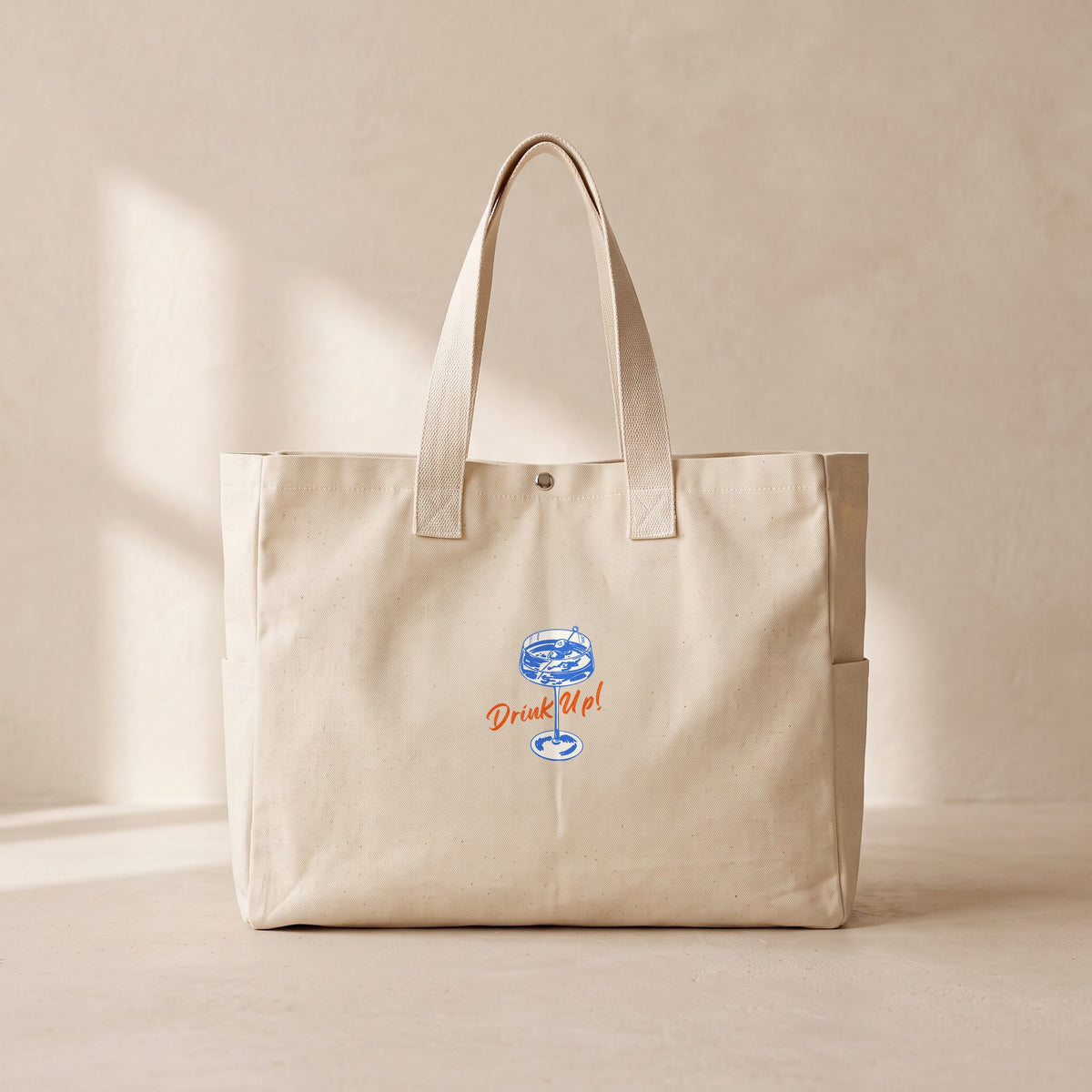 Drink Up - Çıtçıtlı Tote Bag