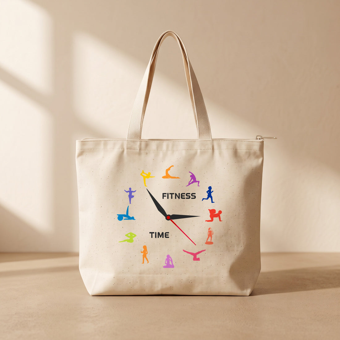 Fitness Time - Fermuarlı Tote Bag