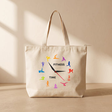 Fitness Time - Fermuarlı Tote Bag