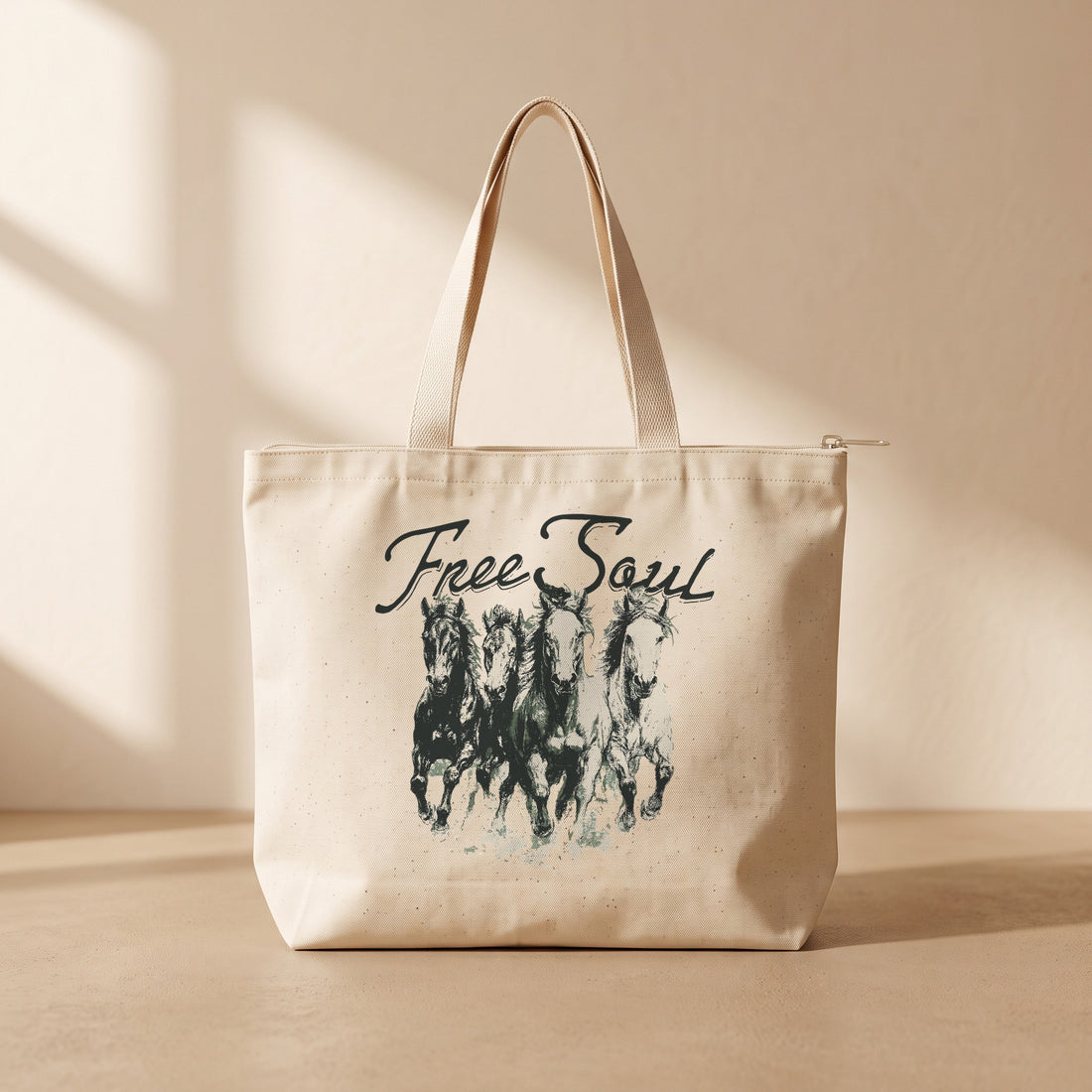 Free Soul - Fermuarlı Tote Bag