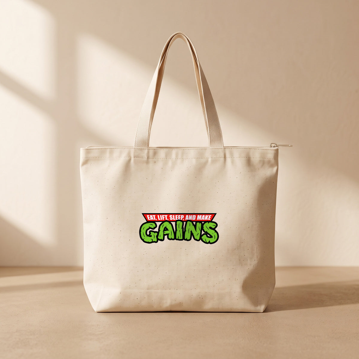 Gains - Fermuarlı Tote Bag