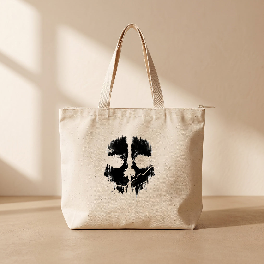 Ghost - Fermuarlı Tote Bag