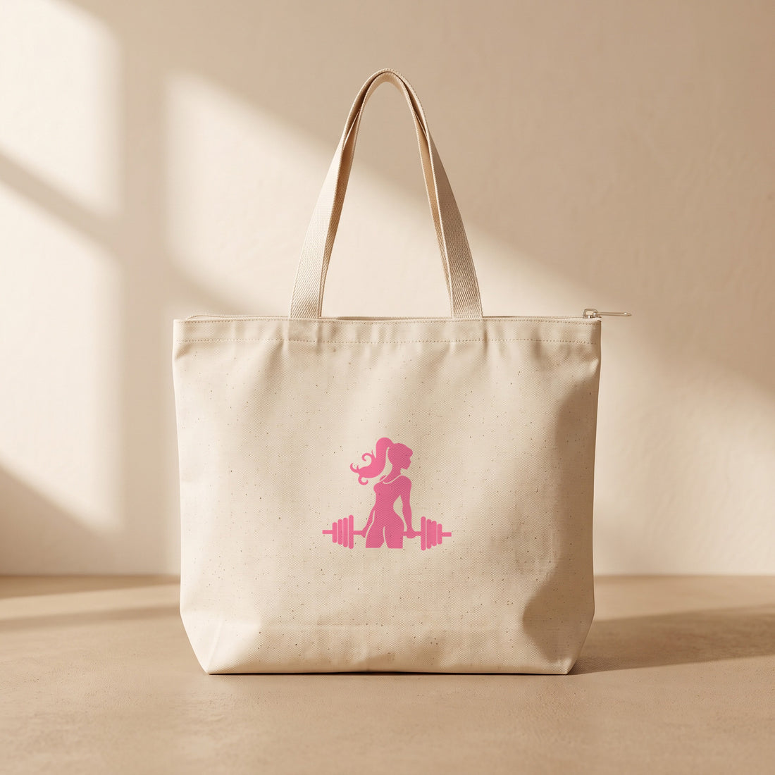 Gym Girl - Fermuarlı Tote Bag