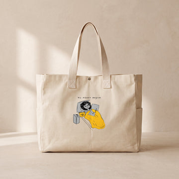 Hiç müsait değilim - Çıtçıtlı Tote Bag
