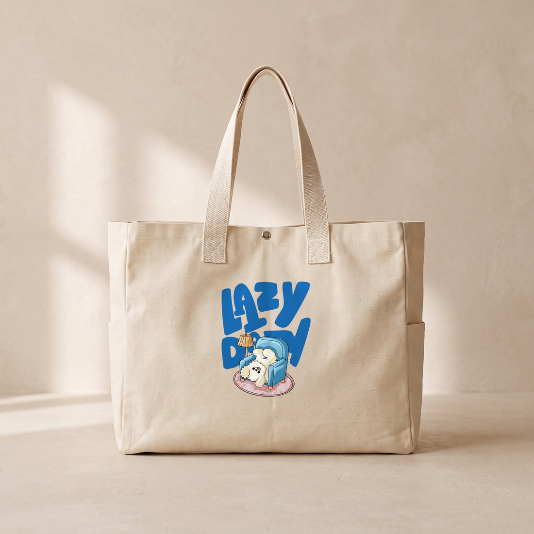 Lazy Day - Çıtçıtlı Tote Bag