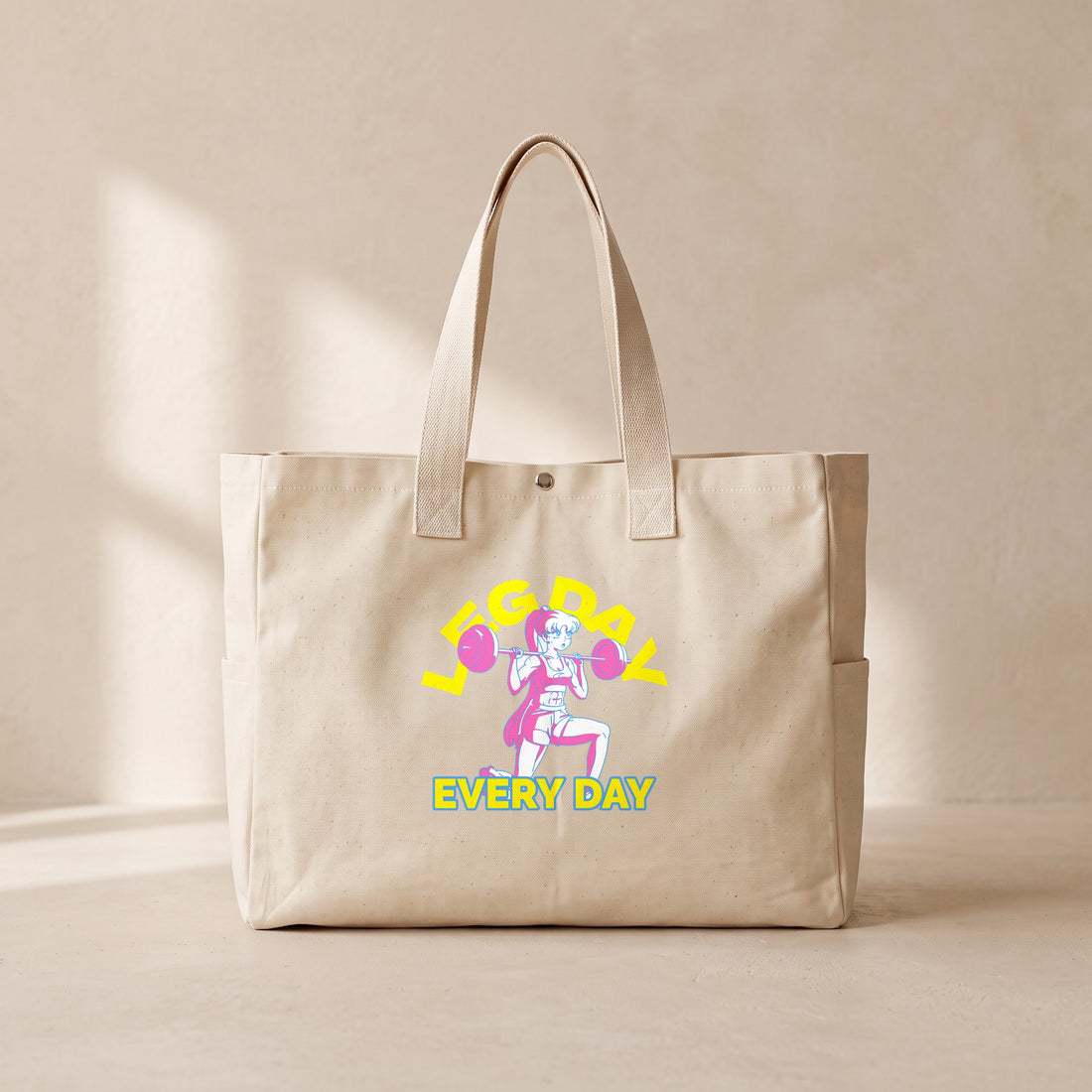 Leg Day Every Day - Çıtçıtlı Tote Bag