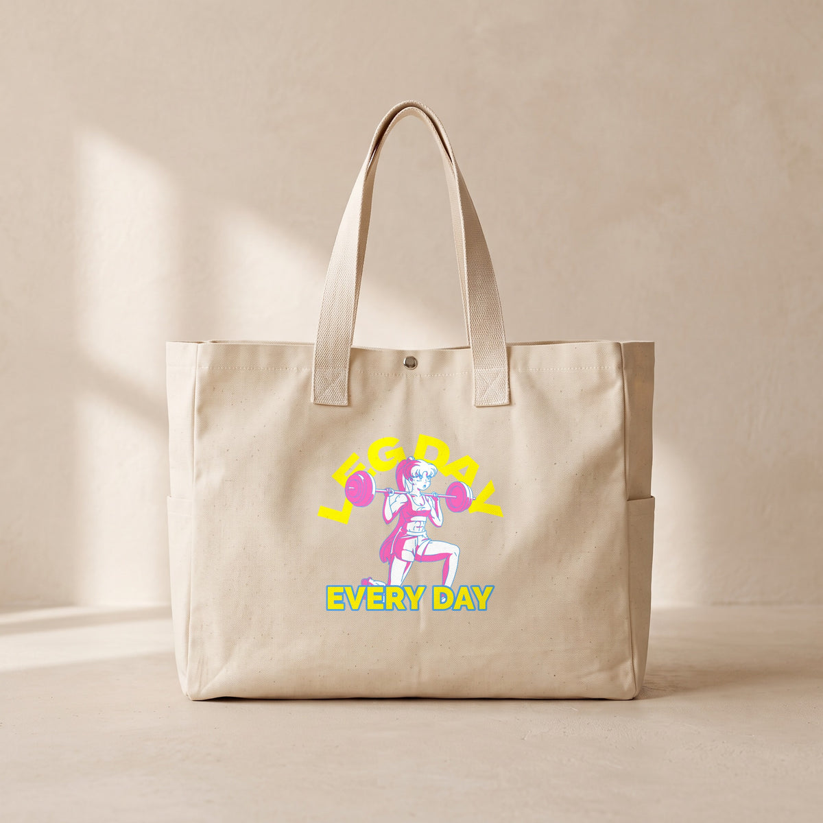 Leg Day Every Day - Çıtçıtlı Tote Bag
