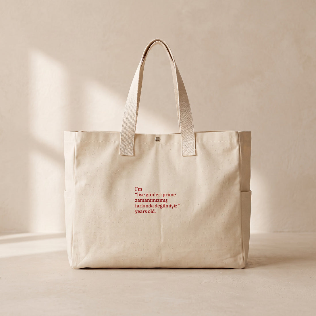 Lise günleri prime zamanımızmış - Çıtçıtlı Tote Bag