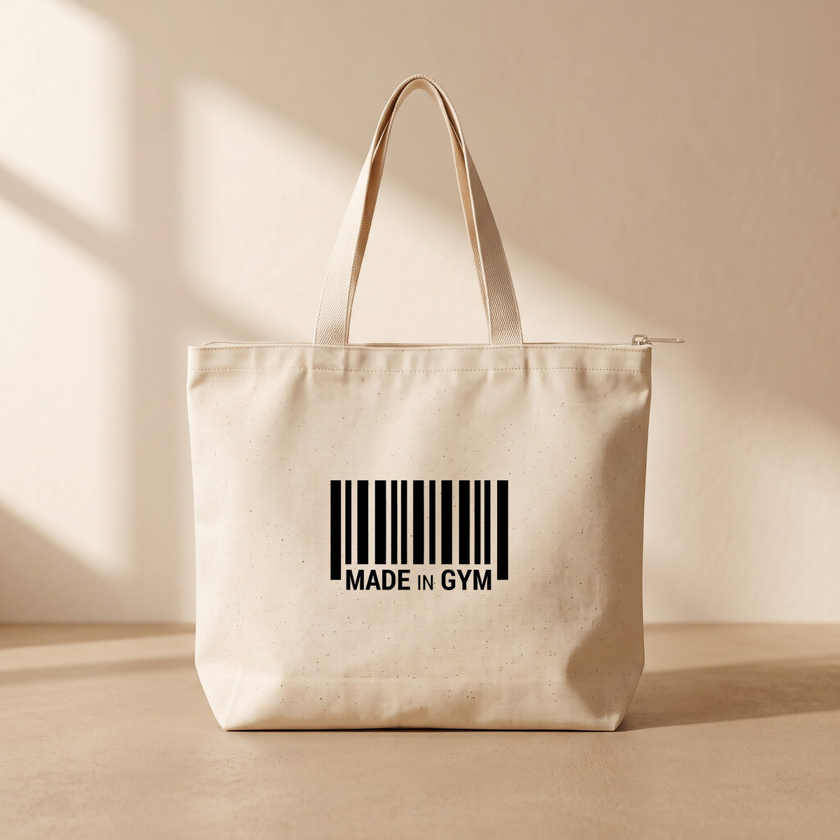 Made in Gym - Fermuarlı Tote Bag