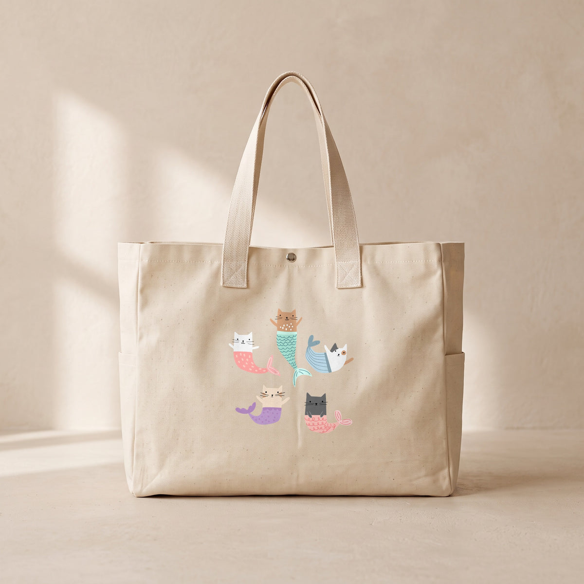 Meowmaid - Çıtçıtlı Tote Bag