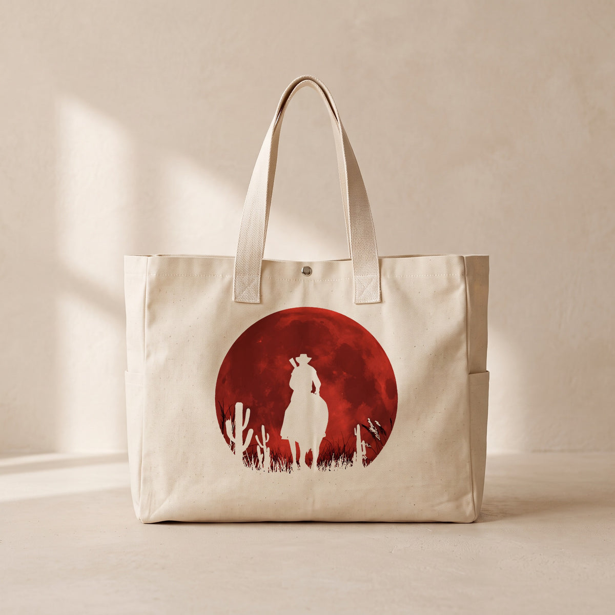 Moon - Çıtçıtlı Tote Bag