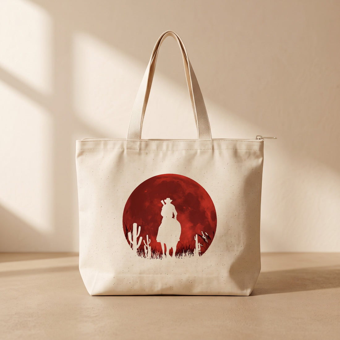 Moon - Fermuarlı Tote Bag