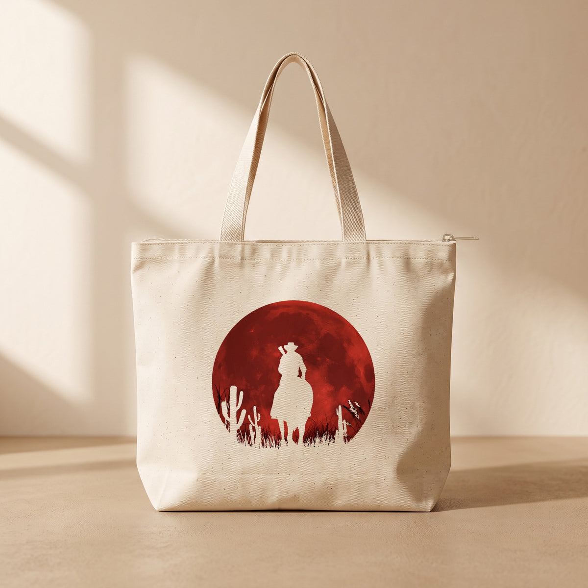 Moon - Fermuarlı Tote Bag