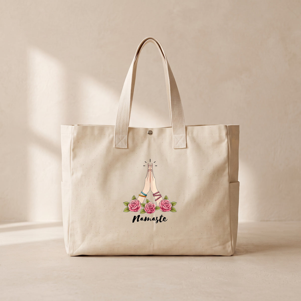 Namaste - Çıtçıtlı Tote Bag