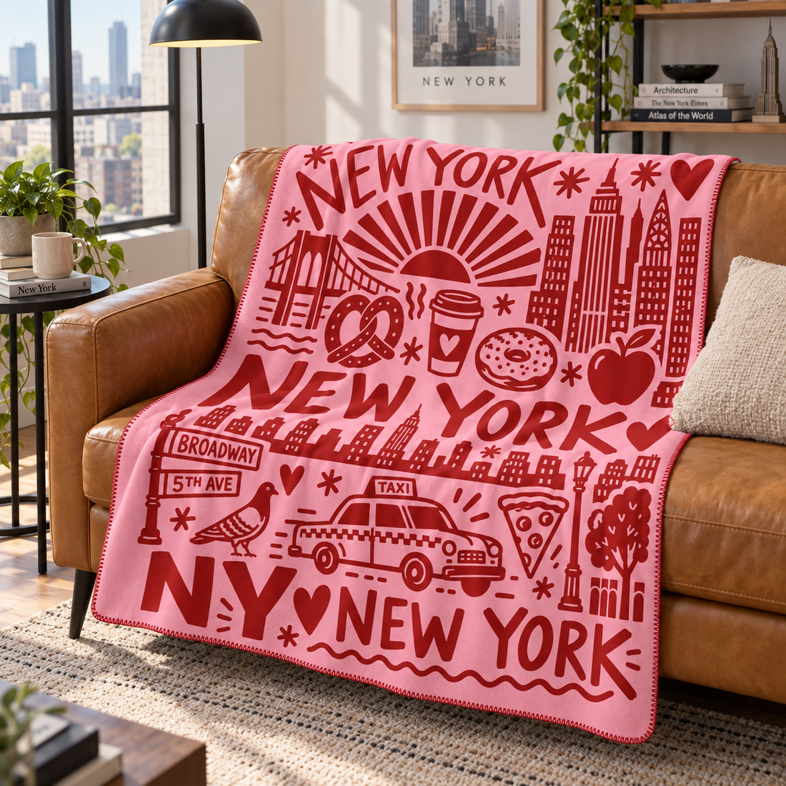 New York Daydream Polar TV Battaniyesi — Çapraz görünüm