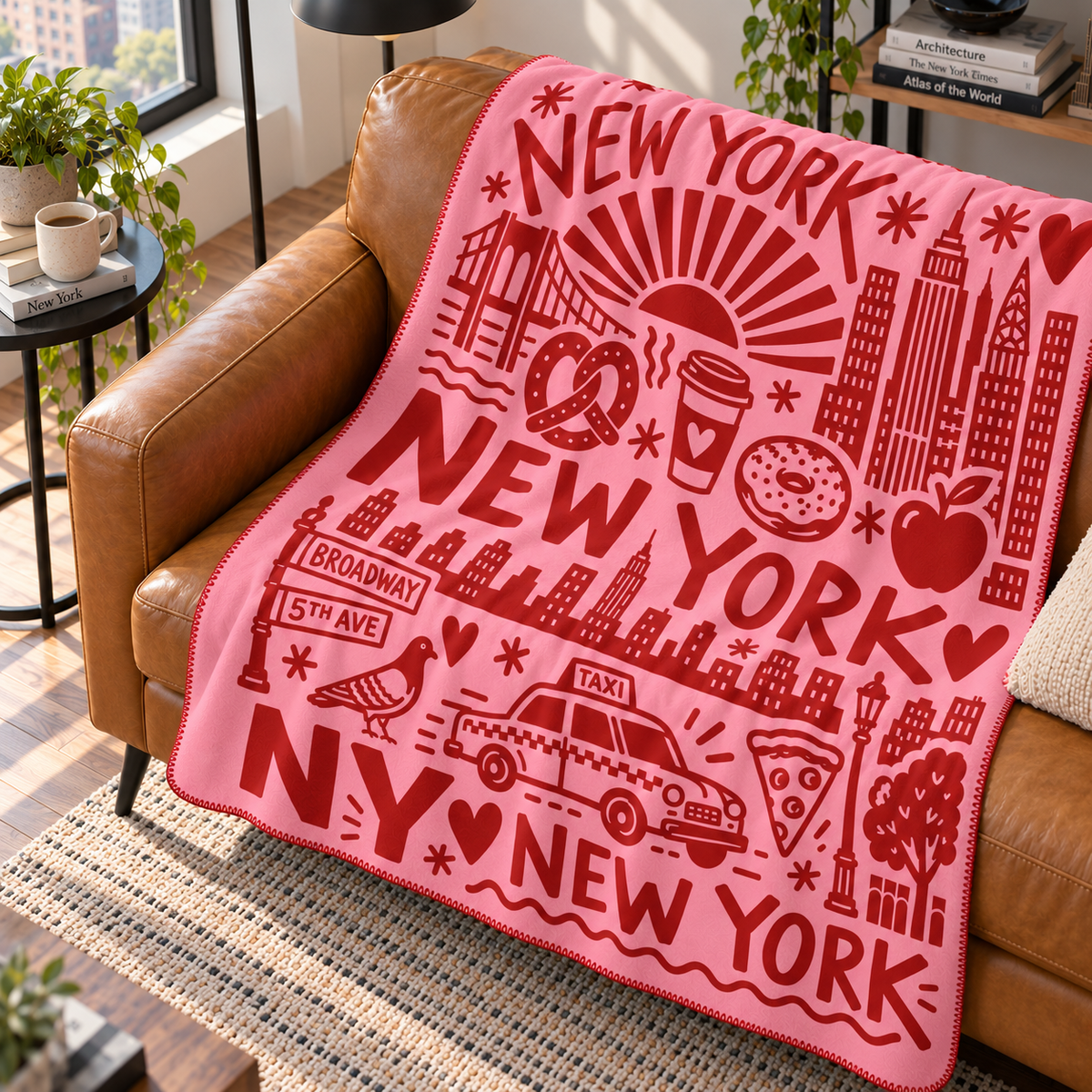 New York Daydream Polar TV Battaniyesi — Çapraz görünüm
