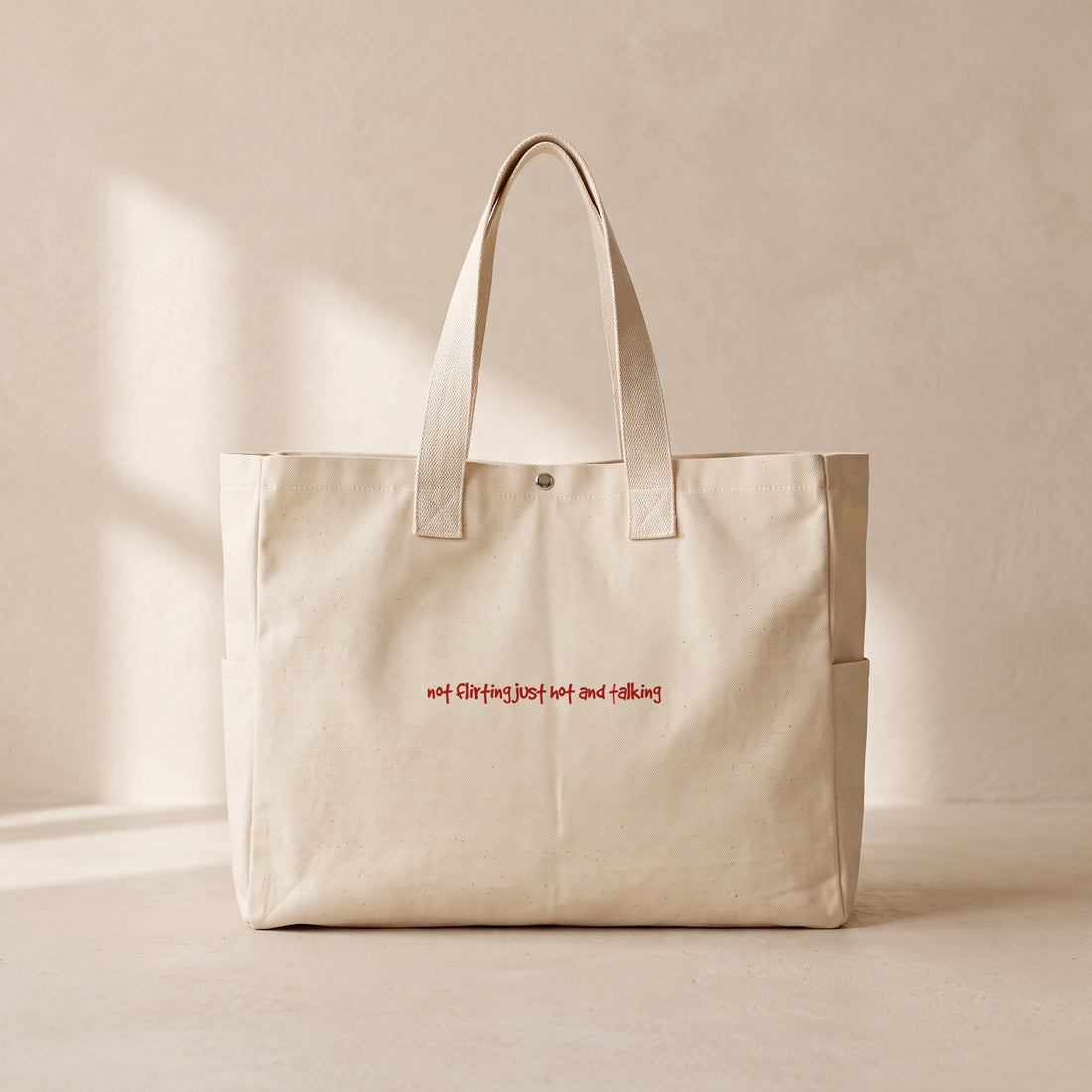 not flirting - Çıtçıtlı Tote Bag