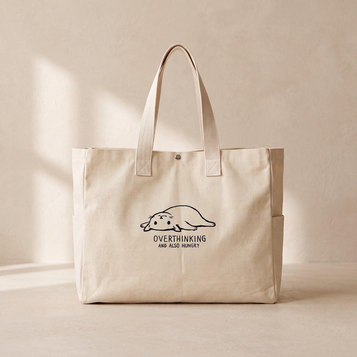 Overthinking - Çıtçıtlı Tote Bag