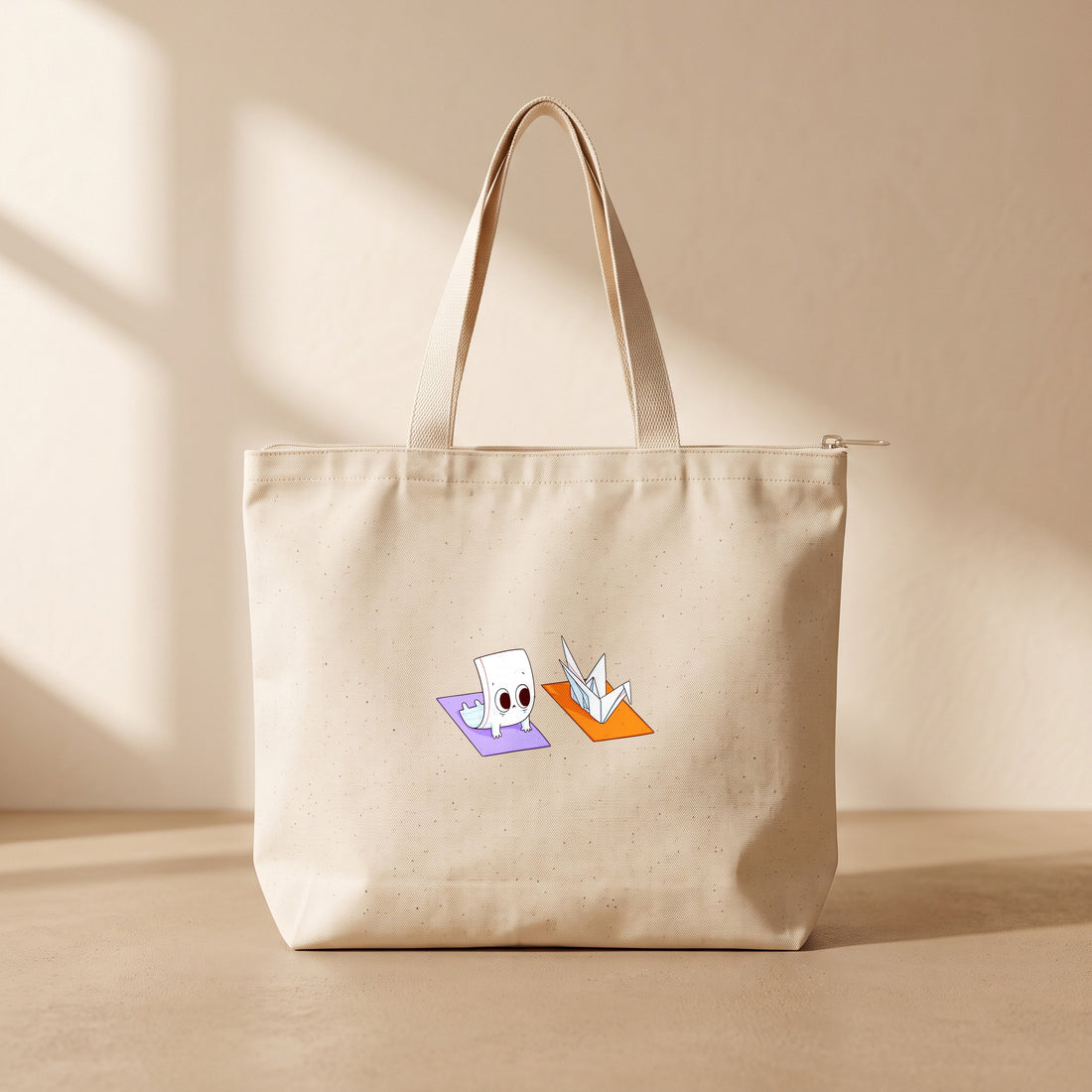 Paper Twist - Fermuarlı Tote Bag
