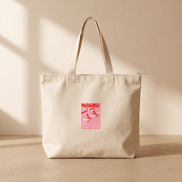 Paradise - Fermuarlı Tote Bag