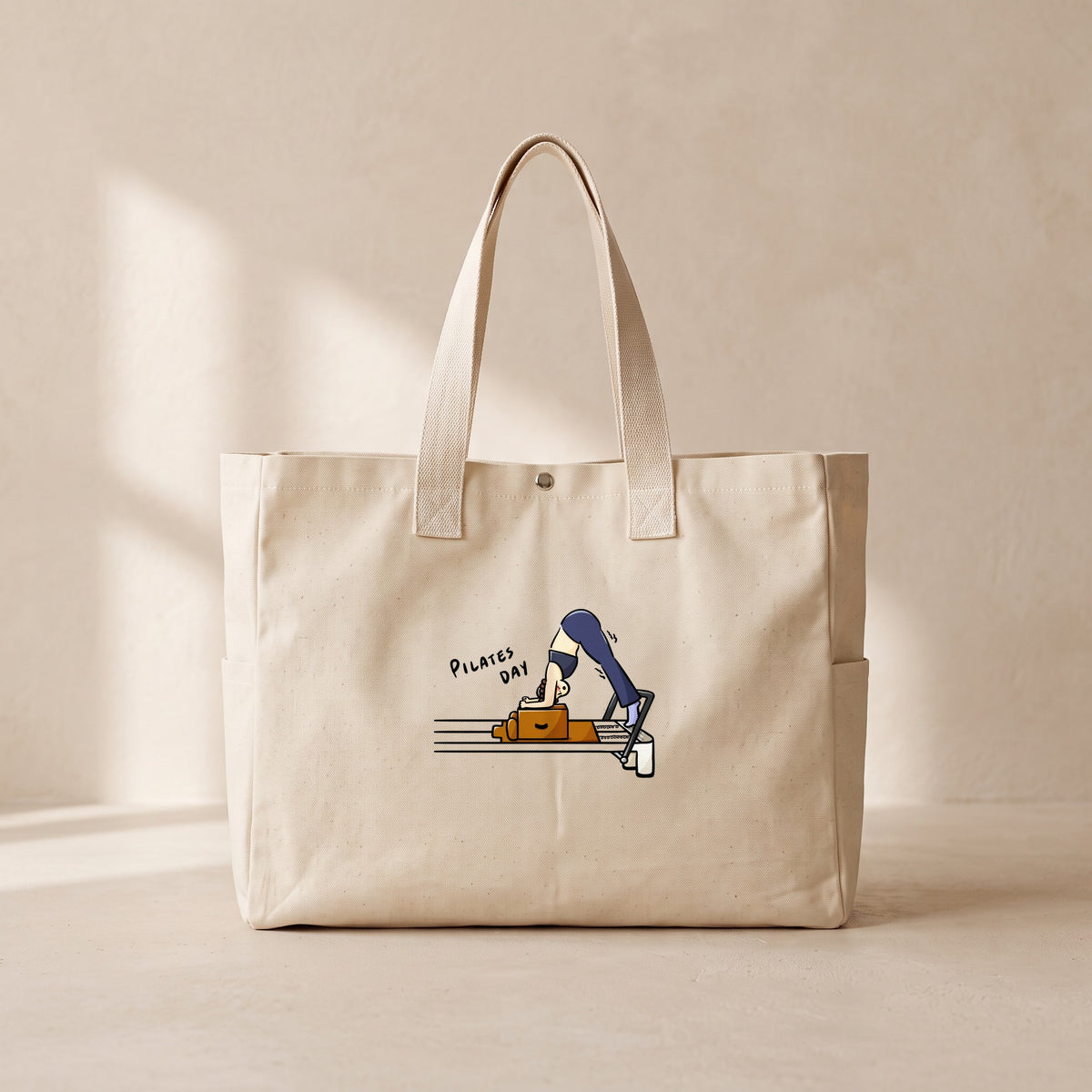 Pilates Day - Çıtçıtlı Tote Bag