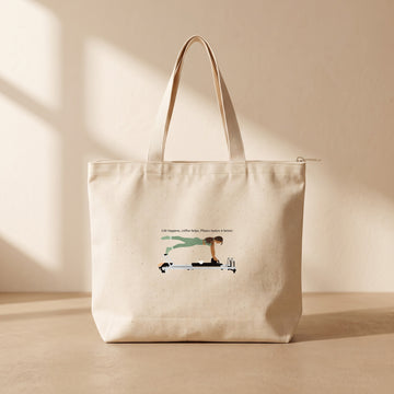 Pilates Makes is Better - Fermuarlı Tote Bag