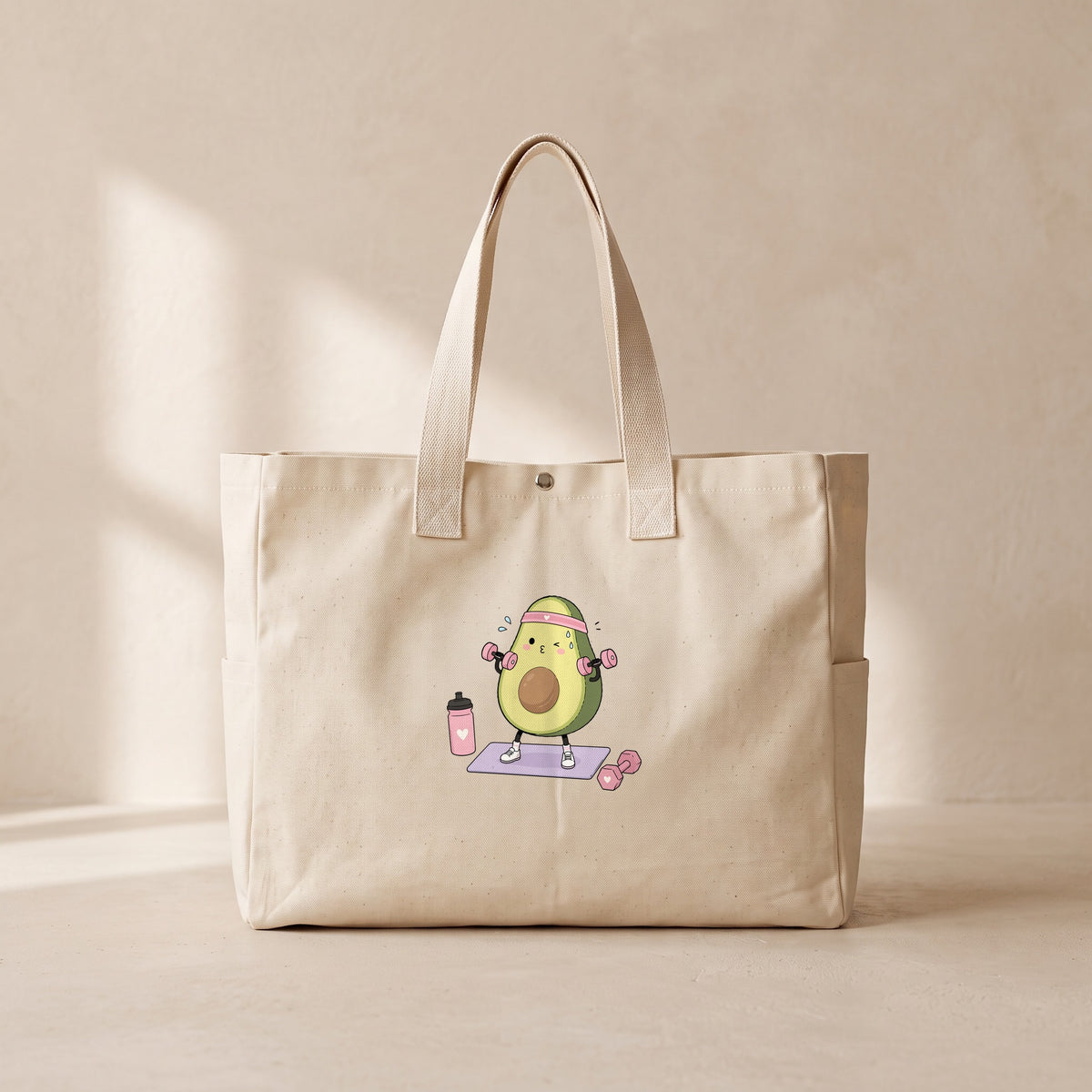 Pink Avo - Çıtçıtlı Tote Bag