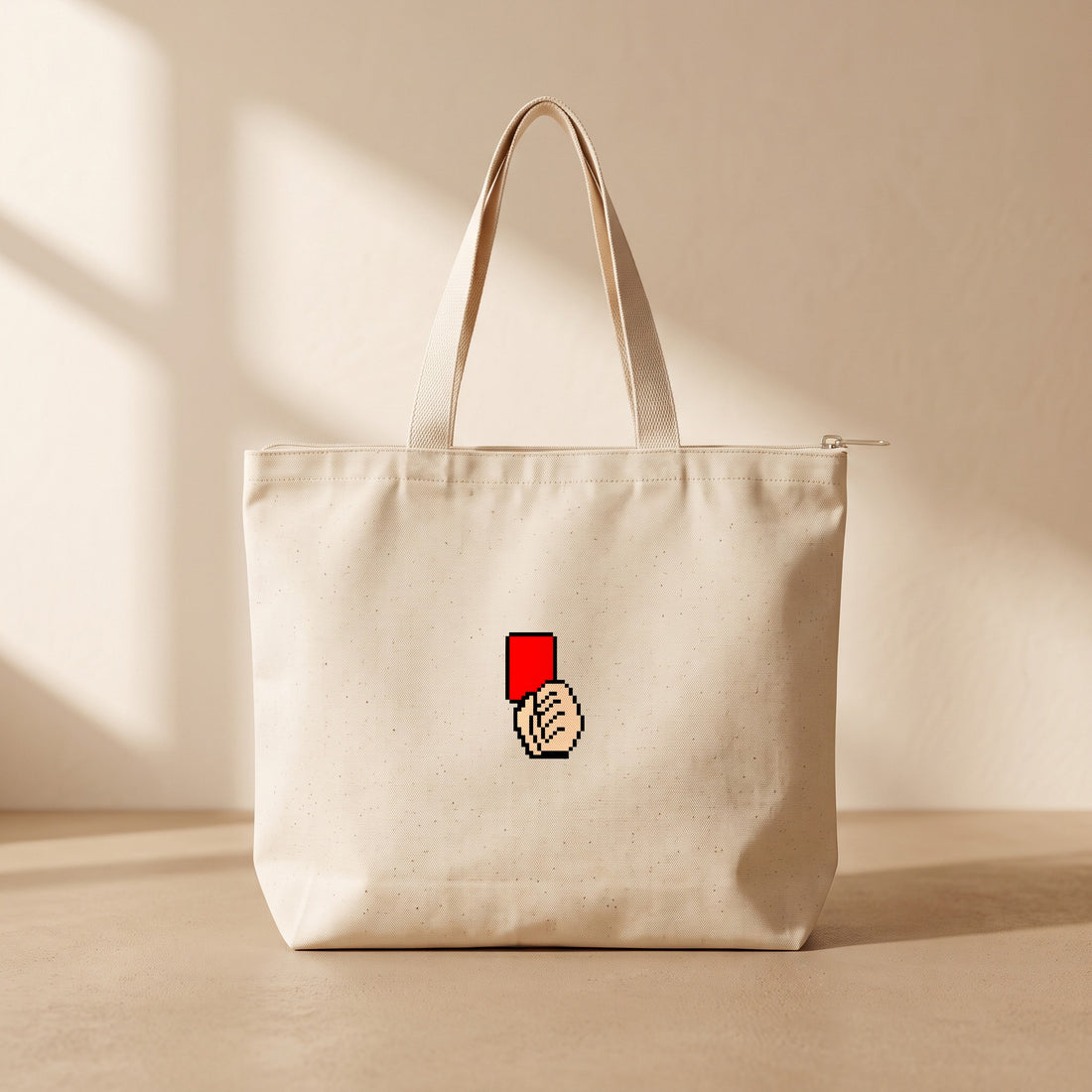 Red Card - Fermuarlı Tote Bag