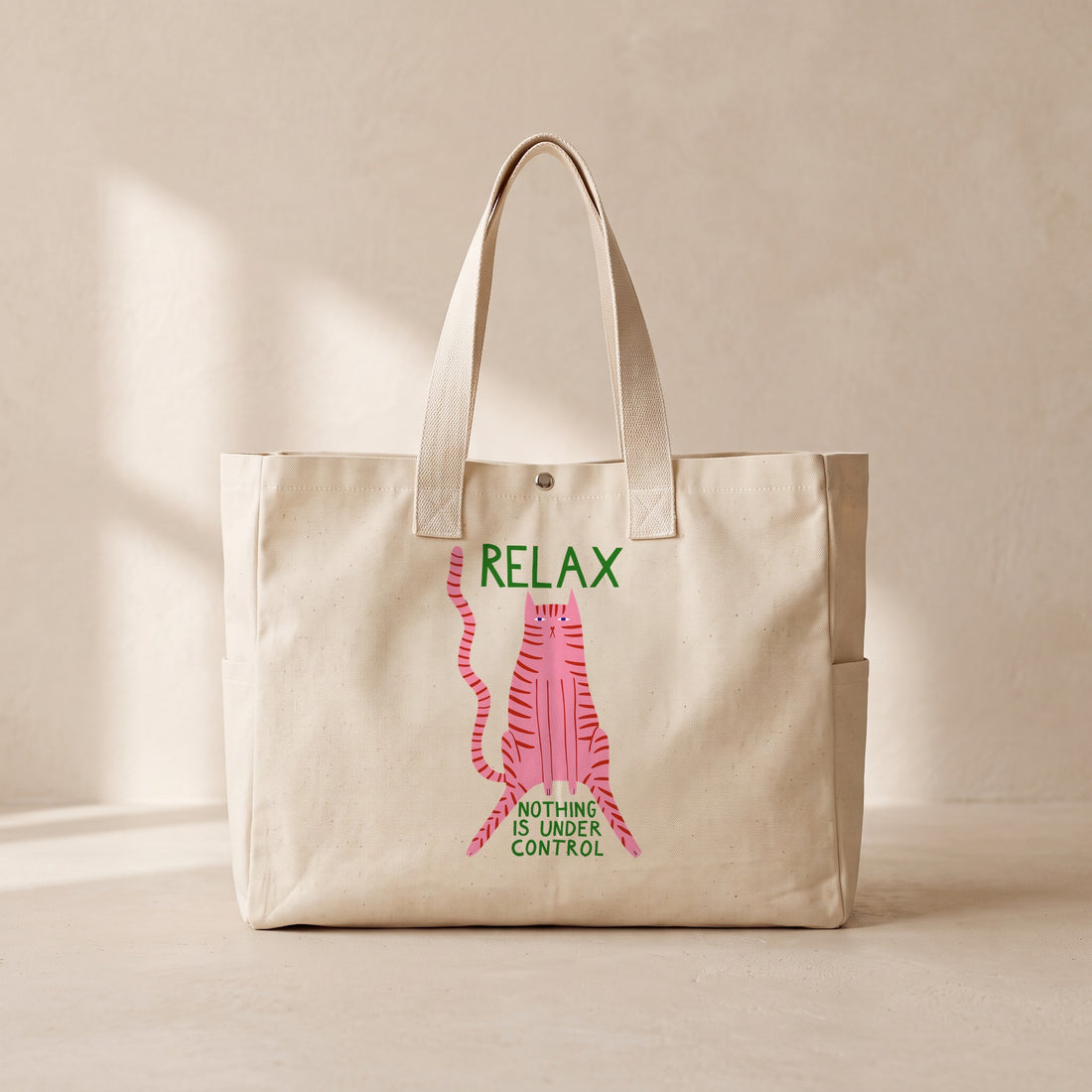 Relax - Çıtçıtlı Tote Bag