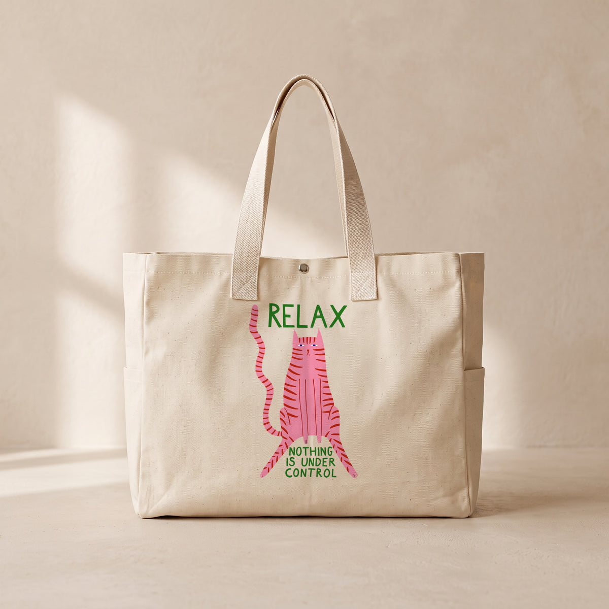 Relax - Çıtçıtlı Tote Bag