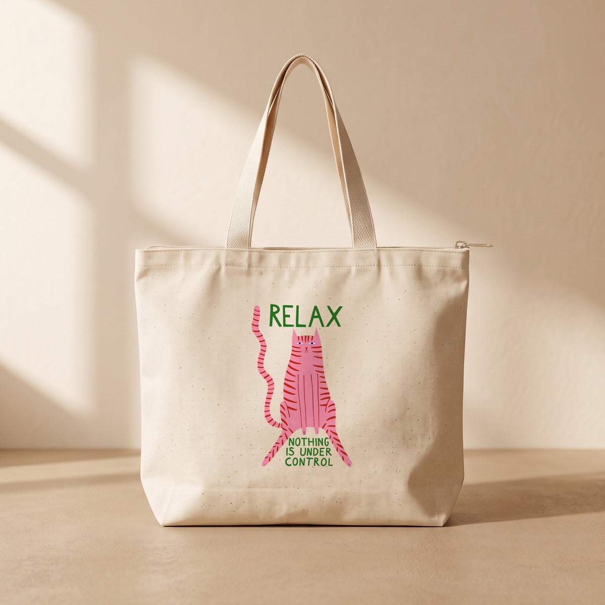 Relax - Fermuarlı Tote Bag