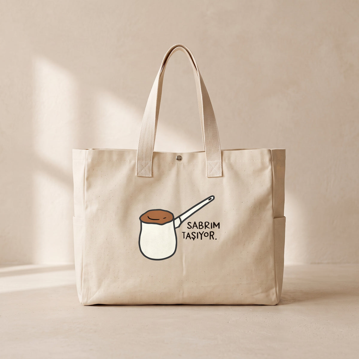 Sabrım taşıyor - Çıtçıtlı Tote Bag