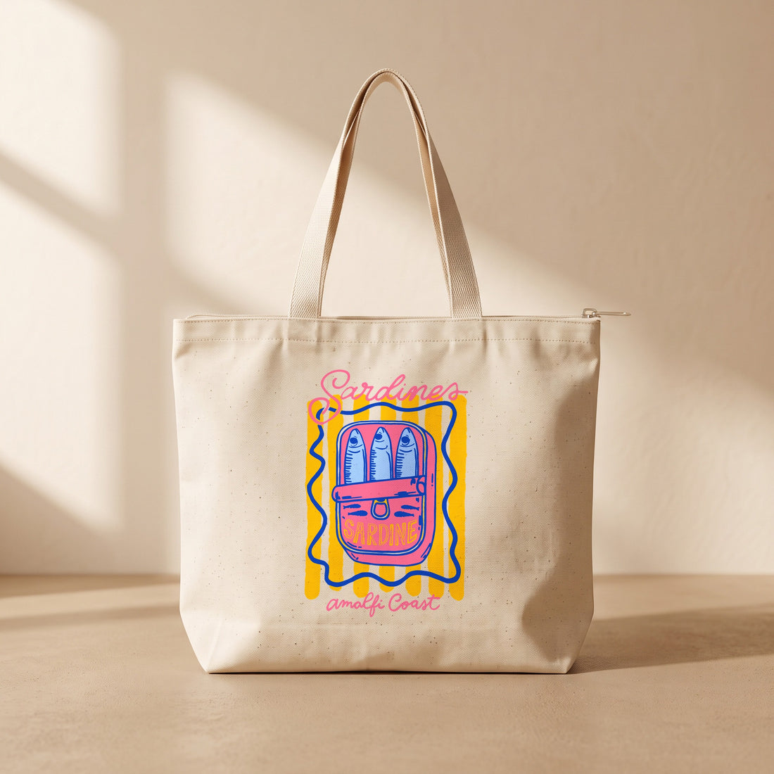 Sardines - Fermuarlı Tote Bag