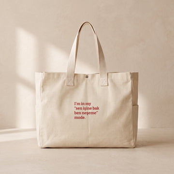 Sen işine bak ben neşeme - Çıtçıtlı Tote Bag