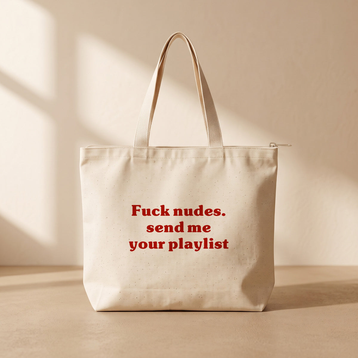 Send me your playlist - Fermuarlı Tote Bag