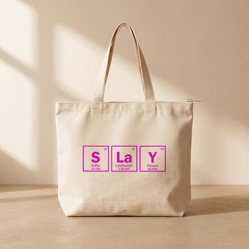 Slay - Fermuarlı Tote Bag