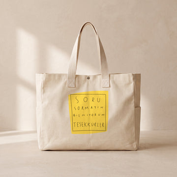 Soru Sormayın - Çıtçıtlı Tote Bag