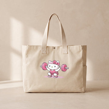 Squat Kitty - Çıtçıtlı Tote Bag