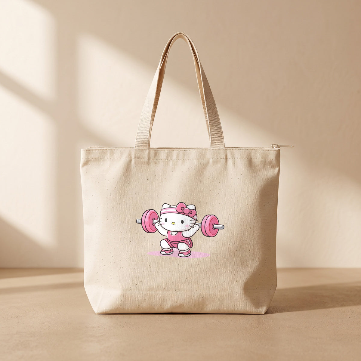 Squat Kitty - Fermuarlı Tote Bag