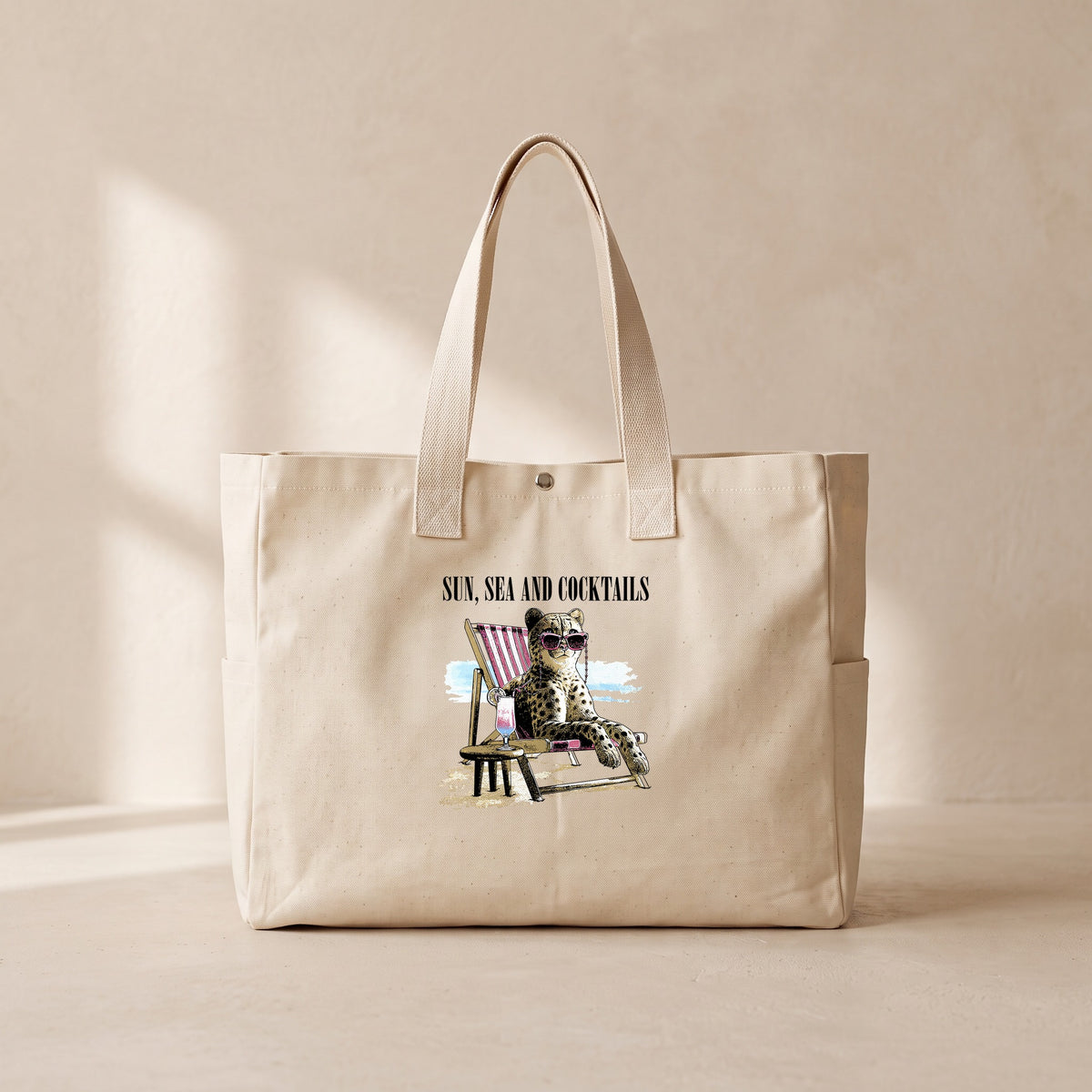 Sun Sea and Coctails - Çıtçıtlı Tote Bag
